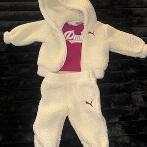 Puma Cream Fleece Baby Outfit